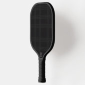 Rich Black Tones Scottish Tartan Plaid Pattern  Pickleball Schläger (Links)