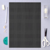Rich Black Tones Scottish Tartan Plaid Pattern  Seidenpapier (Handwerk)