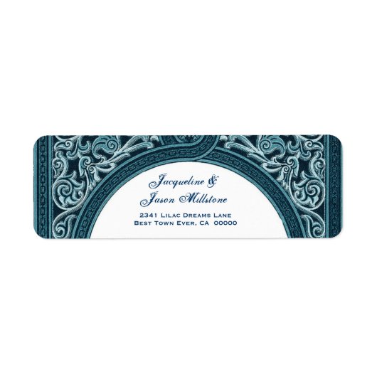 RICH BLUE Blumenstrauß Hochzeitadresse (Vorne)