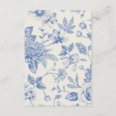 Rich Blue Französisch Blumentoilette Begleitkarte (Rückseite)