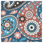 Rich Blue Persian Paisley Bohemisch Elegante Stoff (Nahaufnahme)