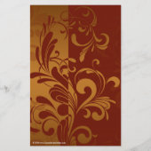 Rich Brick Red/Gold Swirl Programmmenü oder Flyer (Hinten)