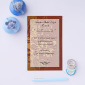 Rich Brick Red/Gold Swirl Programmmenü oder Flyer (Einzeln)