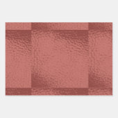 Rich Bronze Imitats Leather Design Geschenkpapier Set (Vorderseite)