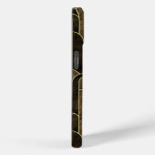 Rich Brown and Gold Art Deco Muster Case-Mate iPhone Hülle (Rückseite / Rechts)