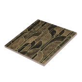 Rich Brown and Gold Art Deco Muster Fliese (Seite)