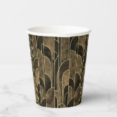 Rich Brown and Gold Art Deco Pattern Pappbecher (Rechts)