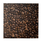 Rich Brown Coffee Beans Pattern Café/Coffee Bar Fliese (Vorderseite)