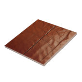 Rich Brown Leather Texture Pattern Fliese (Seite)