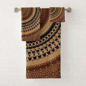 Rich Brown Mandala Badhandtuch Set (Insitu)