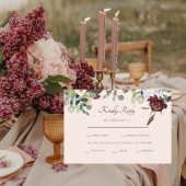 Rich Burgund & Blush Wedding RSVP