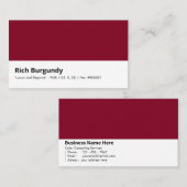 Rich Burgundy | "Luxus und Eleganz" Visitenkarte (Vorne/Hinten)