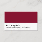 Rich Burgundy | "Luxus und Eleganz" Visitenkarte (Vorderseite)