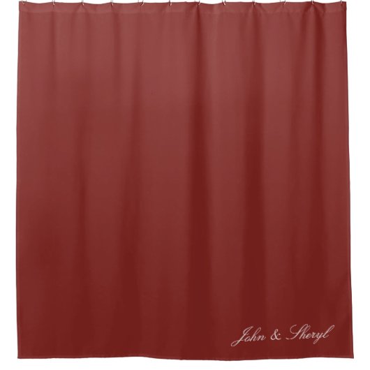 Rich Burgundy Red Solid Color Duschvorhang (Vorderseite)