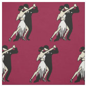 Rich Burgundy Retro Tango Tänzer Stoff (Muster)