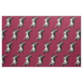 Rich Burgundy Retro Tango Tänzer Stoff (Fat Quarter (45,7 x 55,9 cm))