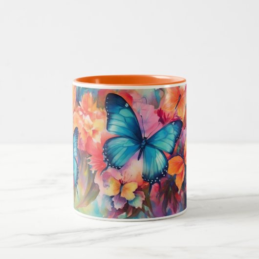 Rich Butterfly Design Keramik Tasse (Mittel)