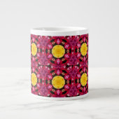 Rich Carmine Base & Banana Yellow Pattern Jumbo-Tasse (Vorderseite)