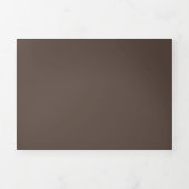Rich Chocolate Brown Hintergrundtextur Dreifach Gefaltete Einladung (Cover)