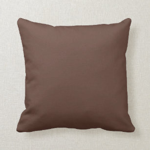 Rich Chocolate Brown Neutral Solid Color Print Kissen