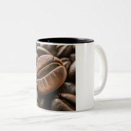 Rich Coffee Bean Texture Zwei-Tone-Tasse Zweifarbige Tasse