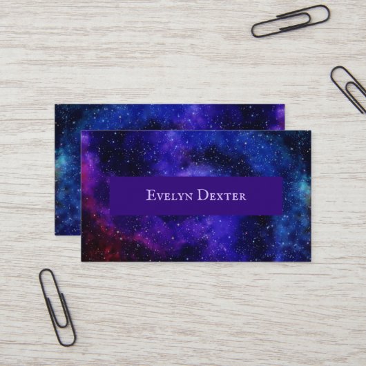 Rich Colorful Galaxy Business Card Visitenkarte (Vorderseite/Rückseite Beispiel)