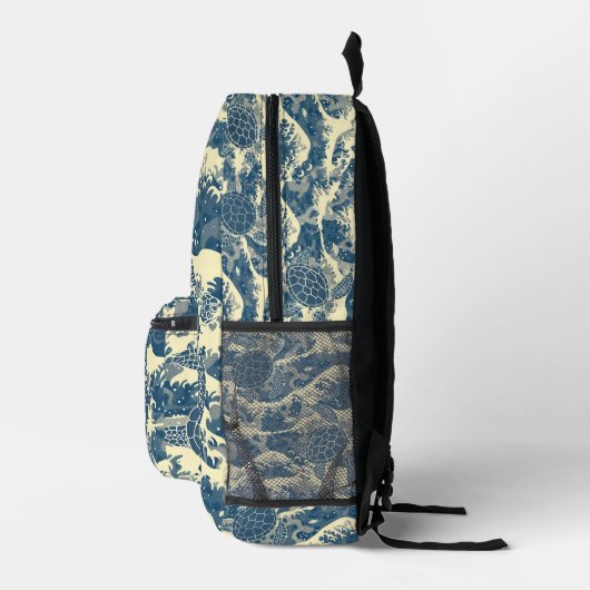 Rich Coral Reef and Turtles Art Bedruckter Rucksack (Rechts)