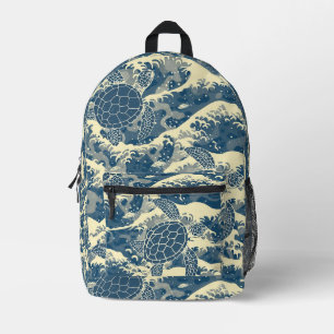 Rich Coral Reef and Turtles Art Bedruckter Rucksack