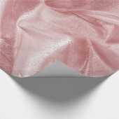 Rich Crumpled Pink Metallic Abstrakte Textur Geschenkpapier (Ecke)