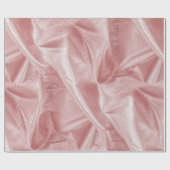 Rich Crumpled Pink Metallic Abstrakte Textur Geschenkpapier (Flach)
