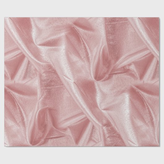 Rich Crumpled Pink Metallic Abstrakte Textur Geschenkpapier (Flach)