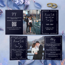 Rich Dark Blue Black Wedding