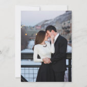 Rich Dark Blue Black Wedding Save the Date (Rückseite)