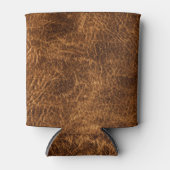 Rich Dark Brown Leather Dosenkühler (Vorderseite)