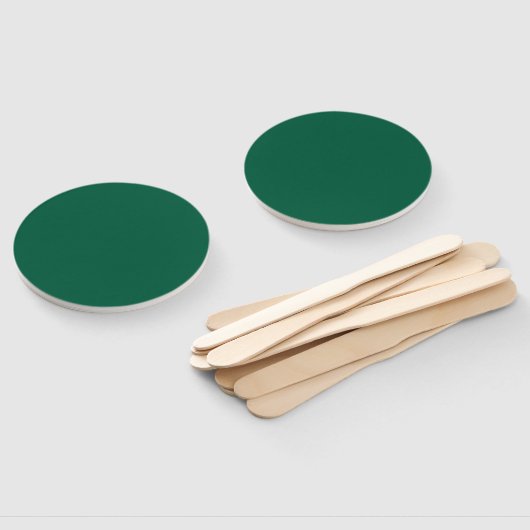 Rich Dark Green Hand Fan Fächer (Non-assembled)