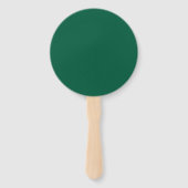 Rich Dark Green Hand Fan Fächer (Rückseite)