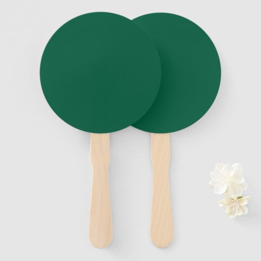 Rich Dark Green Hand Fan Fächer (Vorne und Hinten)
