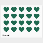 Rich Dark Green Heart Sticker (Blatt)