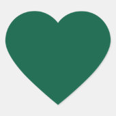 Rich Dark Green Heart Sticker (Vorderseite)