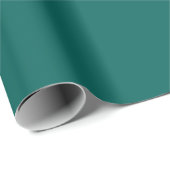 Rich Dark Green Solid Color Geschenkpapier (Rolleneckpunkt)