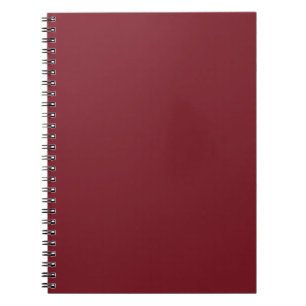 Rich Dark Red Solid Color 2025 Color of the Year Notizblock