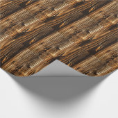 Rich Dark Wood Grain Geschenkpapier (Ecke)