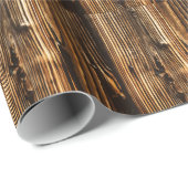 Rich Dark Wood Grain Geschenkpapier (Rolleneckpunkt)