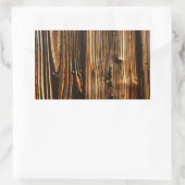 Rich Dark Wood Grain Rechteckiger Aufkleber (Tasche)