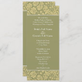 Rich Deep Gray Damask Wirbel Hochzeitsfeier Einladung (Vorne/Hinten)