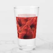 Rich Earthy Ruby Red Amaryllis Foto Glas (Rückseite)