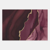 Rich Elegant Agate Gold Glitzer Geschenkpapier Set (Vorderseite 3)
