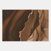 Rich Elegant Agate Gold Glitzer Geschenkpapier Set (Vorderseite 2)