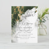 Rich Emerald Green Watercolor Geode BarefootBride™ (Stehend Vorderseite)