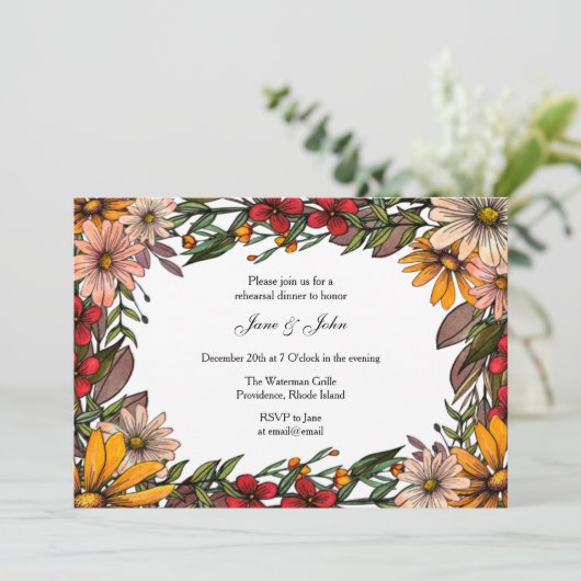 Rich Fall Probe Einladung (Stehend Vorderseite)